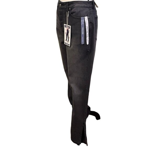 Indigo Rising Womens High Rise Slim Straight Denim Jeans Jr Size 13/31  Black - Picture 4 of 16